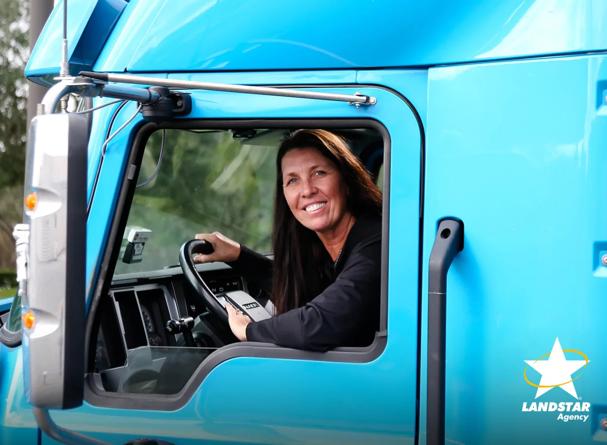 BCO owner-operator inside the cab of an owned tractor.